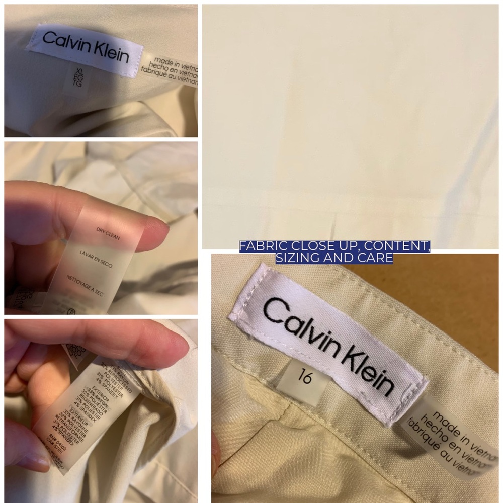 CALVIN KLEIN ECRU BEIGE TROUSERS & JACKET LEISURE SET (16/XL) - Picture 13 of 15